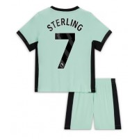 Echipament fotbal Chelsea Raheem Sterling #7 Tricou Treilea 2023-24 pentru copii maneca scurta (+ Pantaloni scurti)